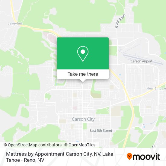 Mattress by Appointment Carson City, NV map