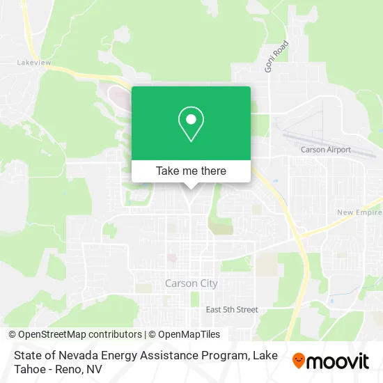 State of Nevada Energy Assistance Program map