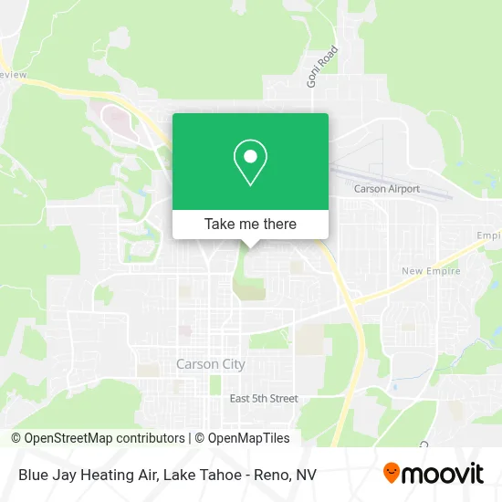 Blue Jay Heating Air map