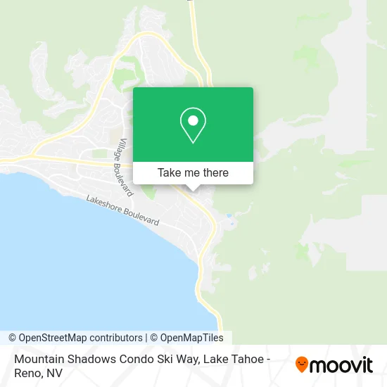 Mountain Shadows Condo Ski Way map