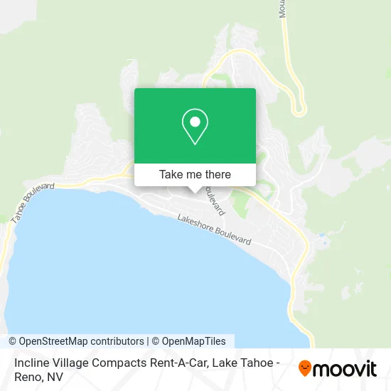 Incline Village Compacts Rent-A-Car map