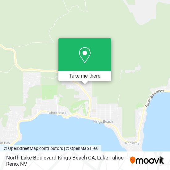 North Lake Boulevard Kings Beach CA map
