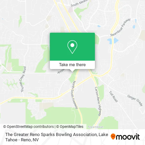 The Greater Reno Sparks Bowling Association map
