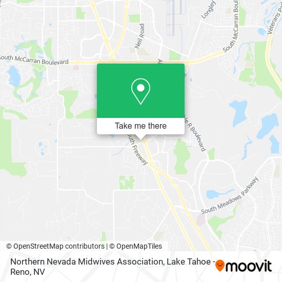 Northern Nevada Midwives Association map