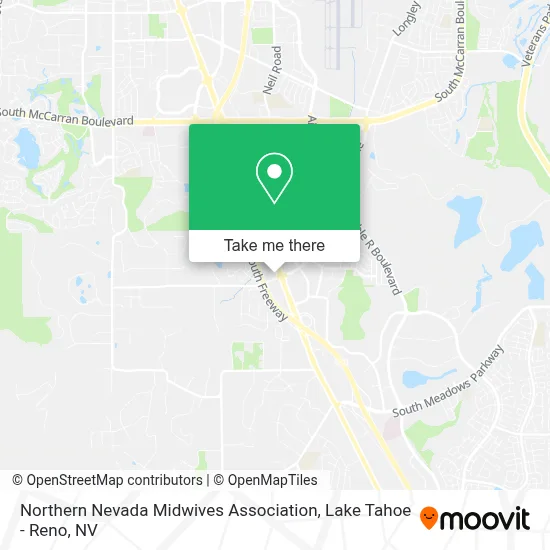Northern Nevada Midwives Association map