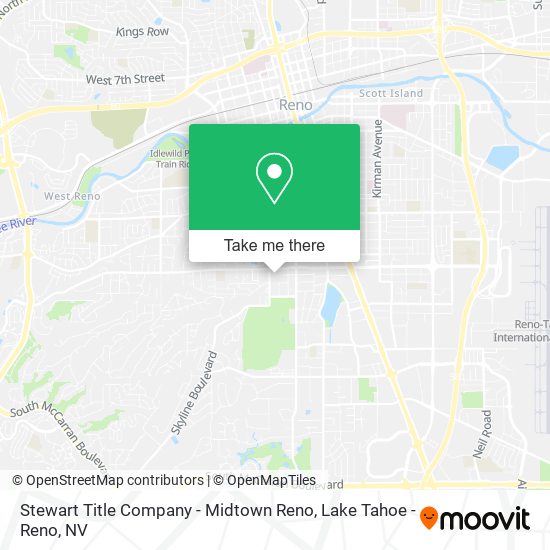 Stewart Title Company - Midtown Reno map