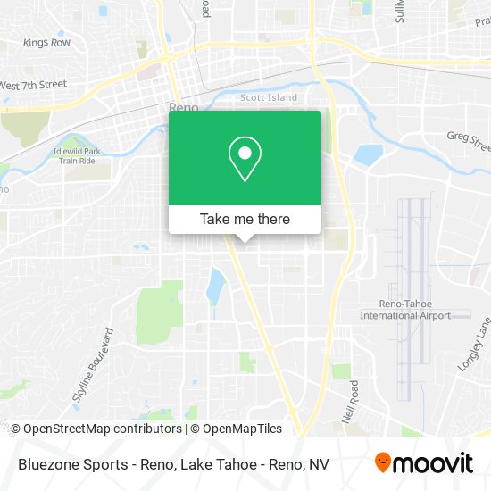 Bluezone Sports - Reno map