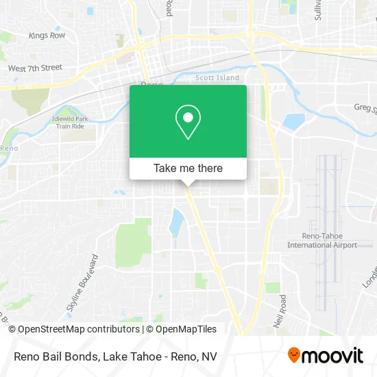 Reno Bail Bonds map