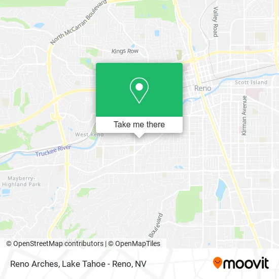 Reno Arches map