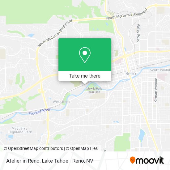 Atelier in Reno map