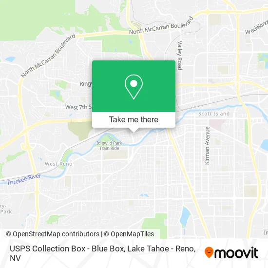 Mapa de USPS Collection Box - Blue Box