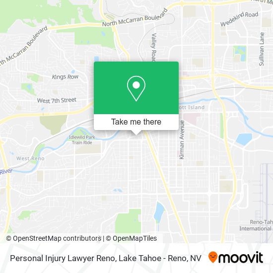 Personal Injury Lawyer Reno map