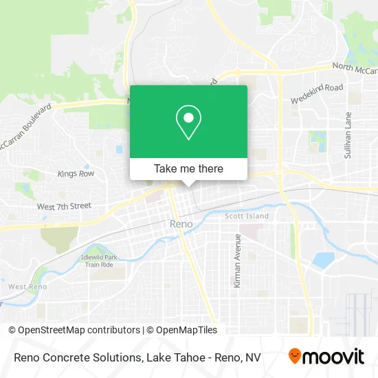 Reno Concrete Solutions map