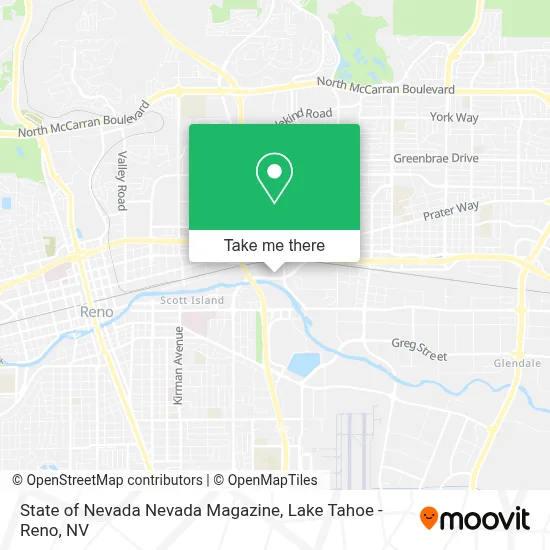 State of Nevada Nevada Magazine map