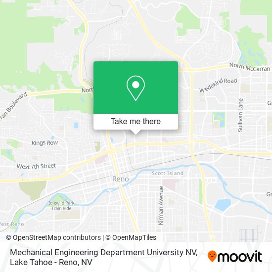 Mechanical Engineering Department University NV map