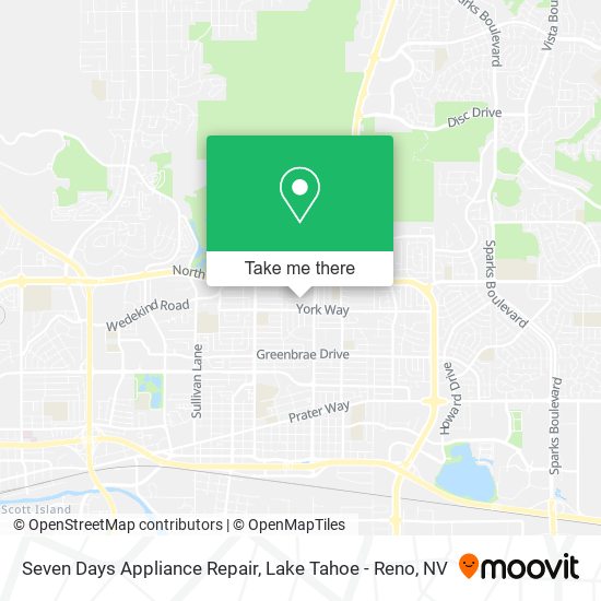 Seven Days Appliance Repair map