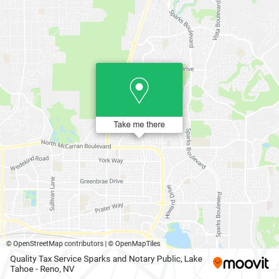 Quality Tax Service Sparks and Notary Public map