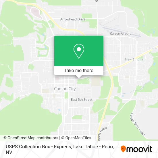 Mapa de USPS Collection Box - Express