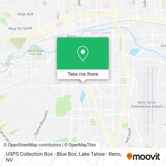 USPS Collection Box - Blue Box map