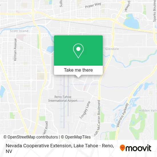 Nevada Cooperative Extension map