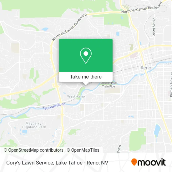 Cory's Lawn Service map