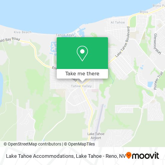 Lake Tahoe Accommodations map