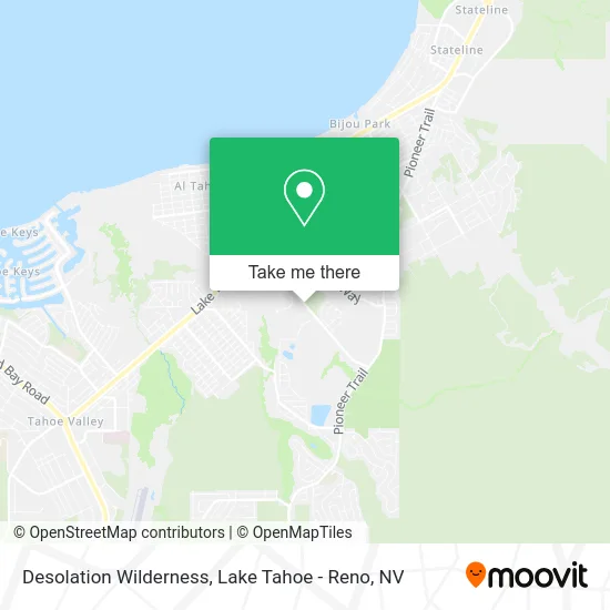 Desolation Wilderness map