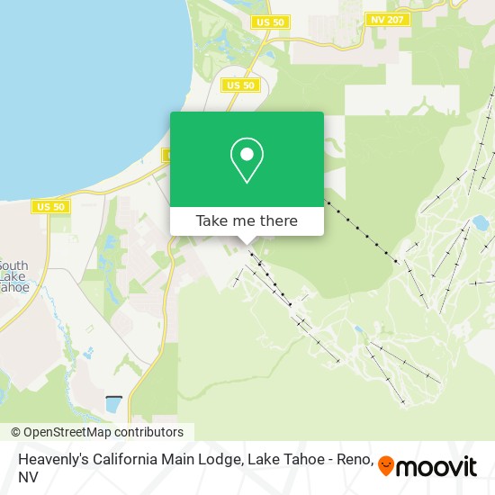 Heavenly's California Main Lodge map