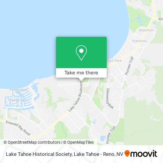 Lake Tahoe Historical Society map