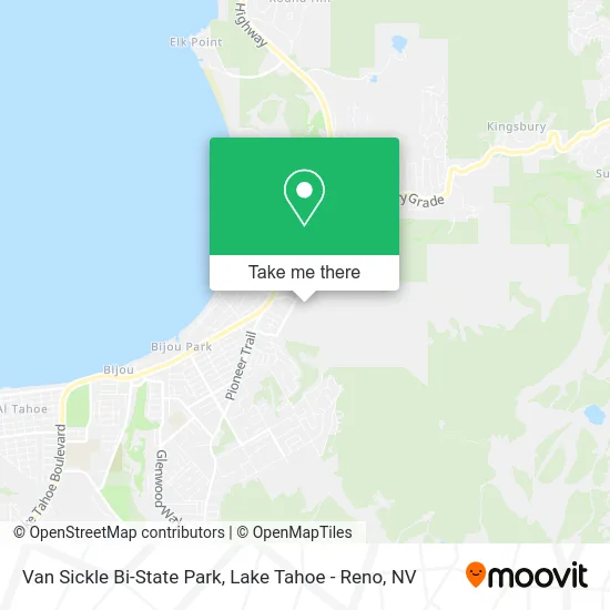 Van Sickle Bi-State Park map