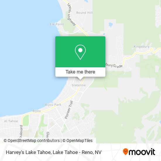 Harvey's Lake Tahoe map