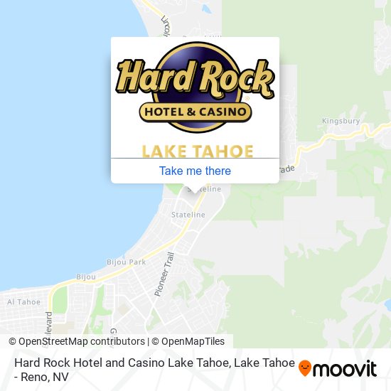 Hard Rock Hotel and Casino Lake Tahoe map