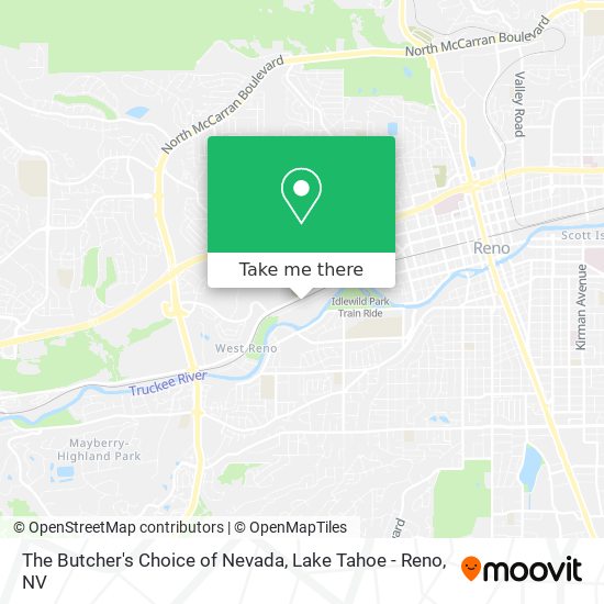 The Butcher's Choice of Nevada map