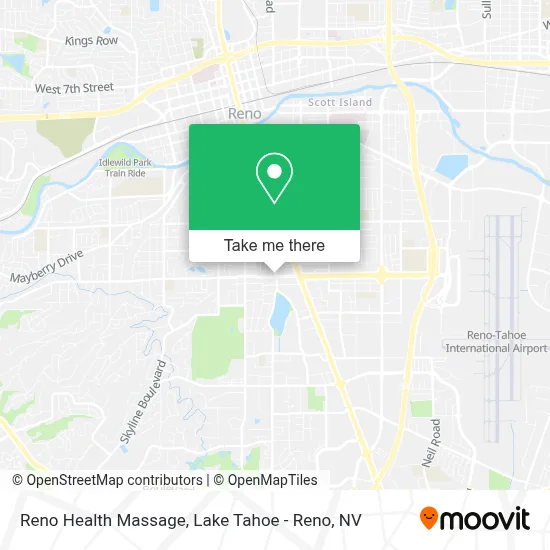 Reno Health Massage map