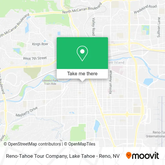 Reno-Tahoe Tour Company map