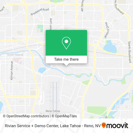 Rivian Service + Demo Center map
