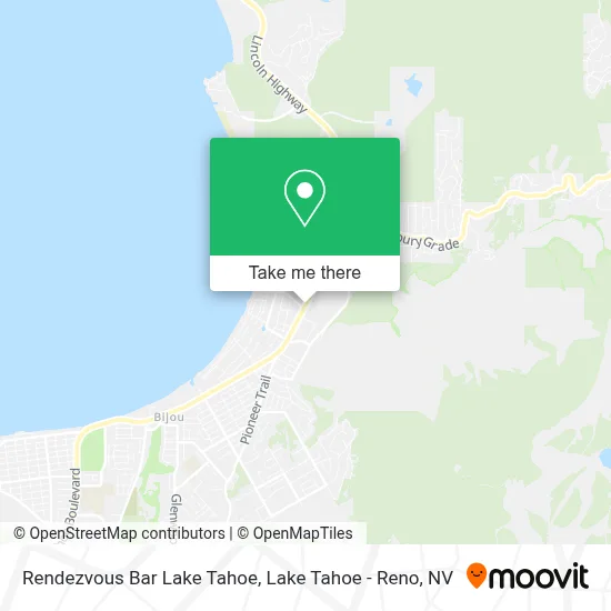 Rendezvous Bar Lake Tahoe map