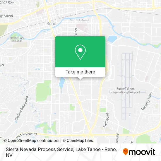 Sierra Nevada Process Service map