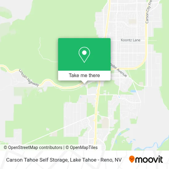 Carson Tahoe Self Storage map