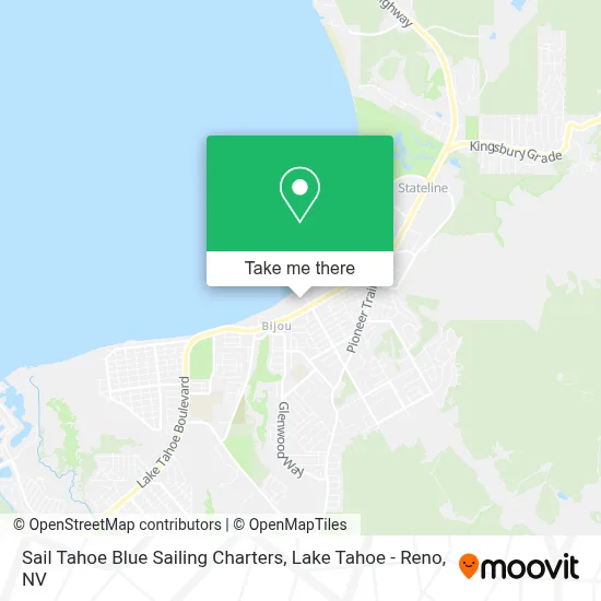 Sail Tahoe Blue Sailing Charters map