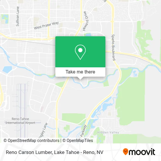 Reno Carson Lumber map
