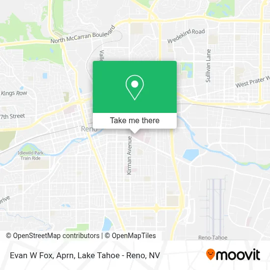 Evan W Fox, Aprn map