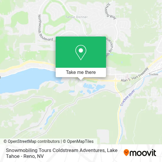 Snowmobiling Tours Coldstream Adventures map