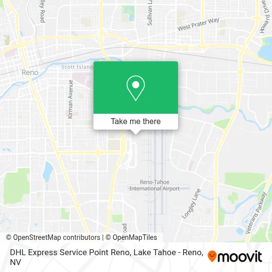 DHL Express Service Point Reno map