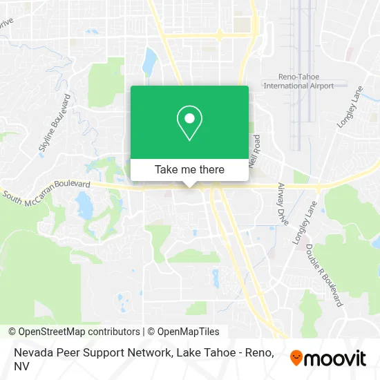 Nevada Peer Support Network map