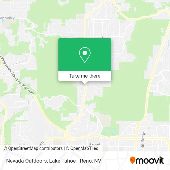 Nevada Outdoors map