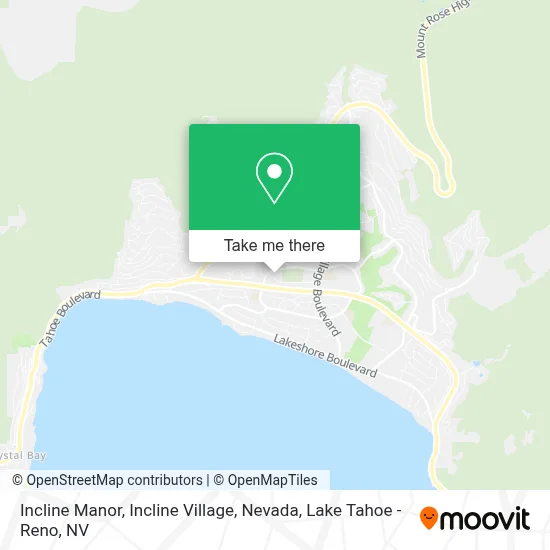 Incline Manor, Incline Village, Nevada map
