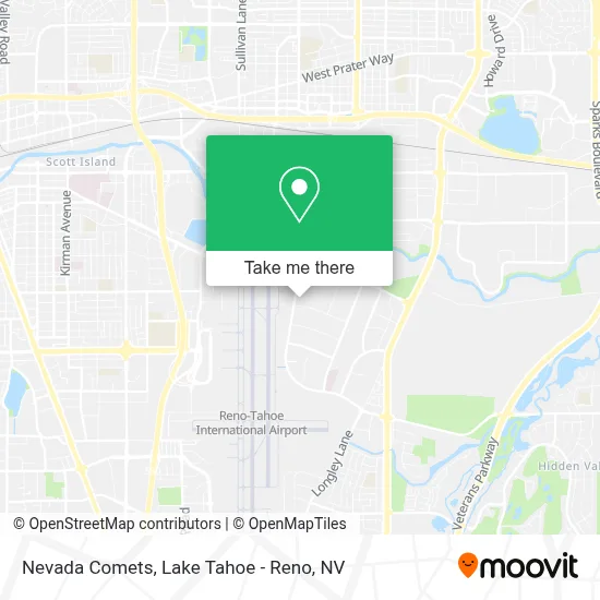 Nevada Comets map