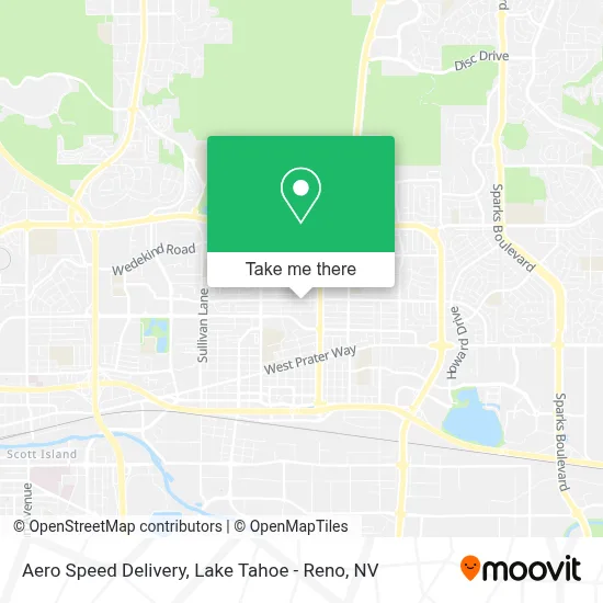 Aero Speed Delivery map