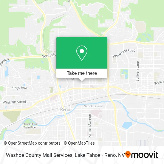 Washoe County Mail Services map